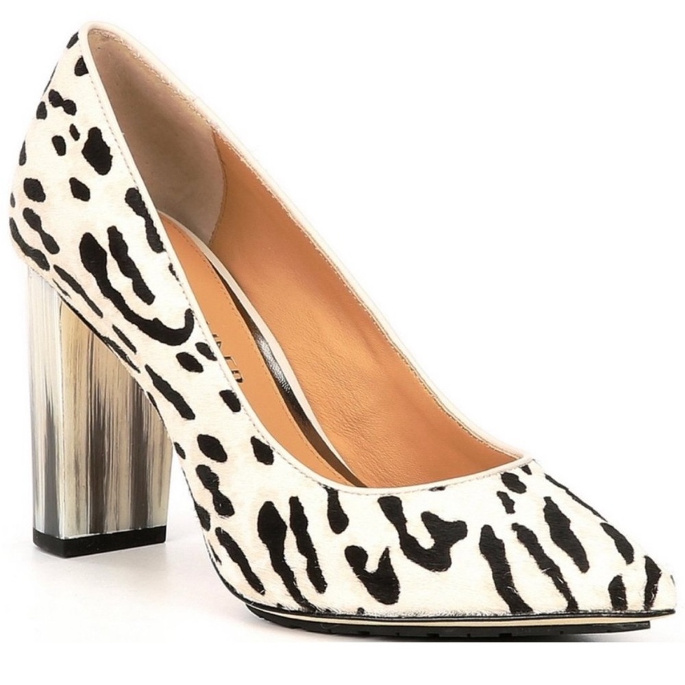 Donald J. Pliner Animal Print Calf-hair block Heeks